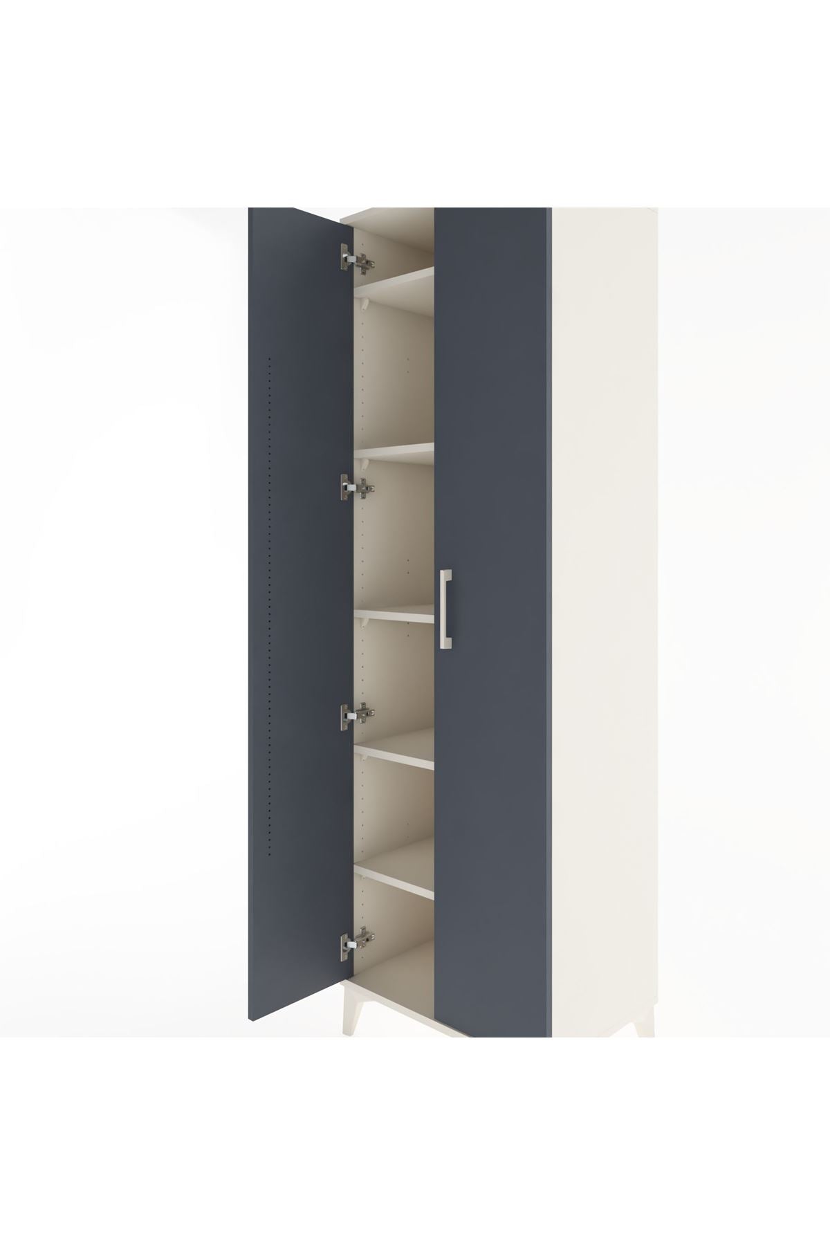 Hyperion Dolap 5 Raflı 2 Kapaklı 60x44x195 Aytaşı-Antrasit