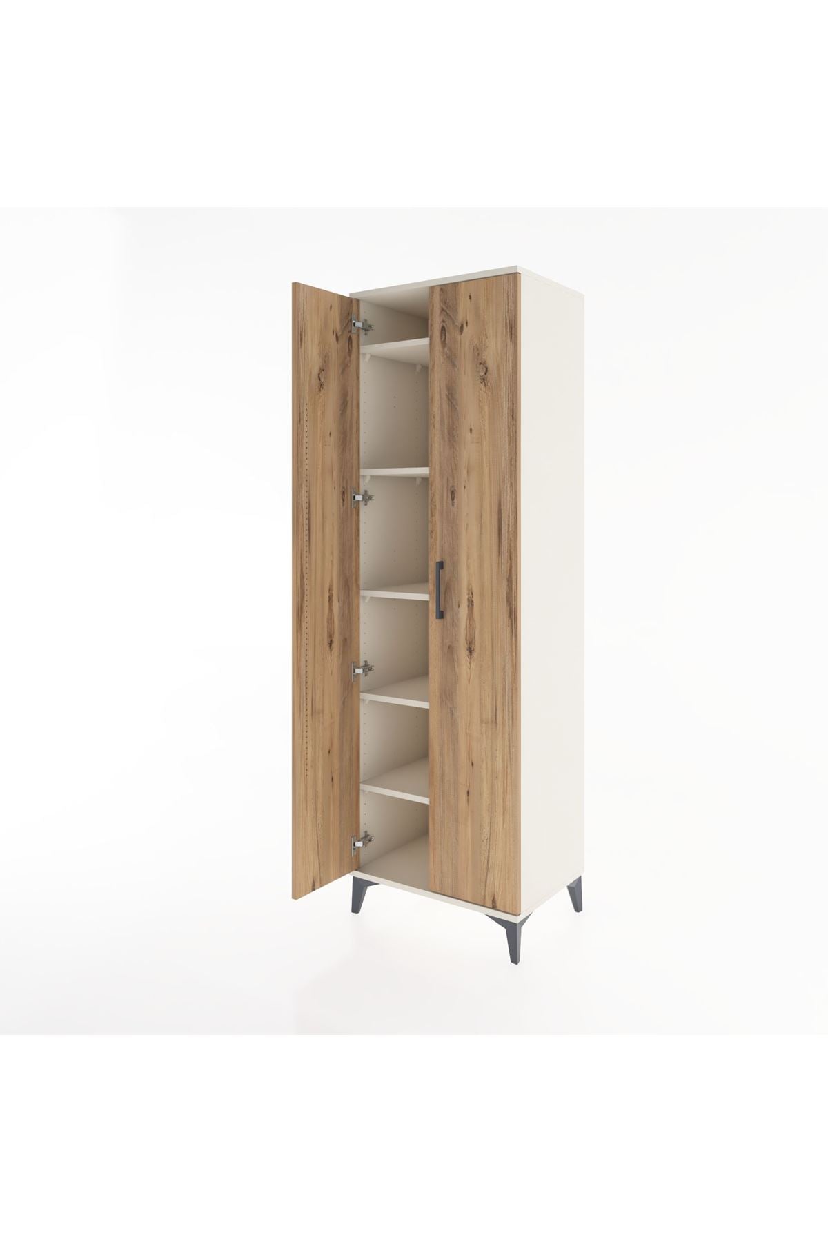 Hyperion Dolap 5 Raflı 2 Kapaklı 60x44x195 Aytaşı-Çam