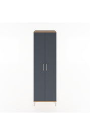 Hyperion Dolap 5 Raflı 2 Kapaklı 60x44x195 Çam-Antrasit