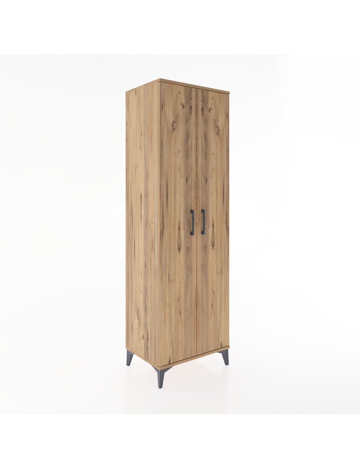 Hyperion Dolap 5 Raflı 2 Kapaklı 60x44x195 Çam-Çam