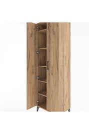 Hyperion Dolap 5 Raflı 2 Kapaklı 60x44x195 Çam-Çam