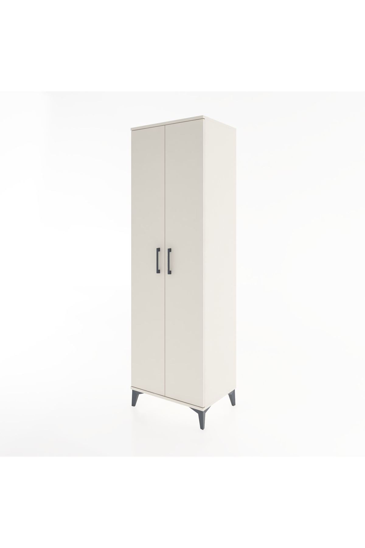 Hyperion Dolap 3 Raflı 2 Kapaklı Tek Askılı 60x44x195 Aytaşı-Aytaşı