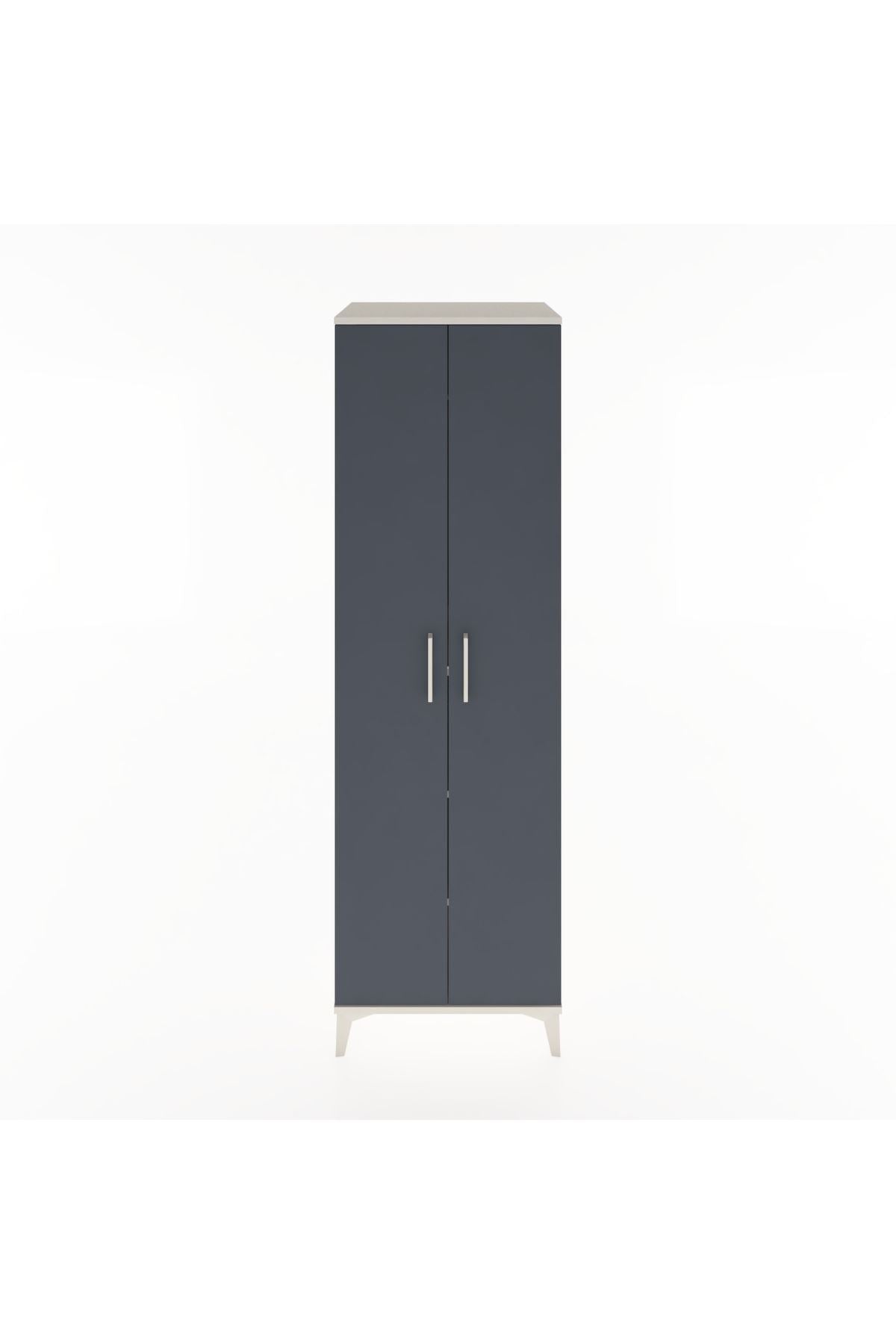 Hyperion Dolap 3 Raflı 2 Kapaklı Tek Askılı 60x44x195 Aytaşı-Antrasit