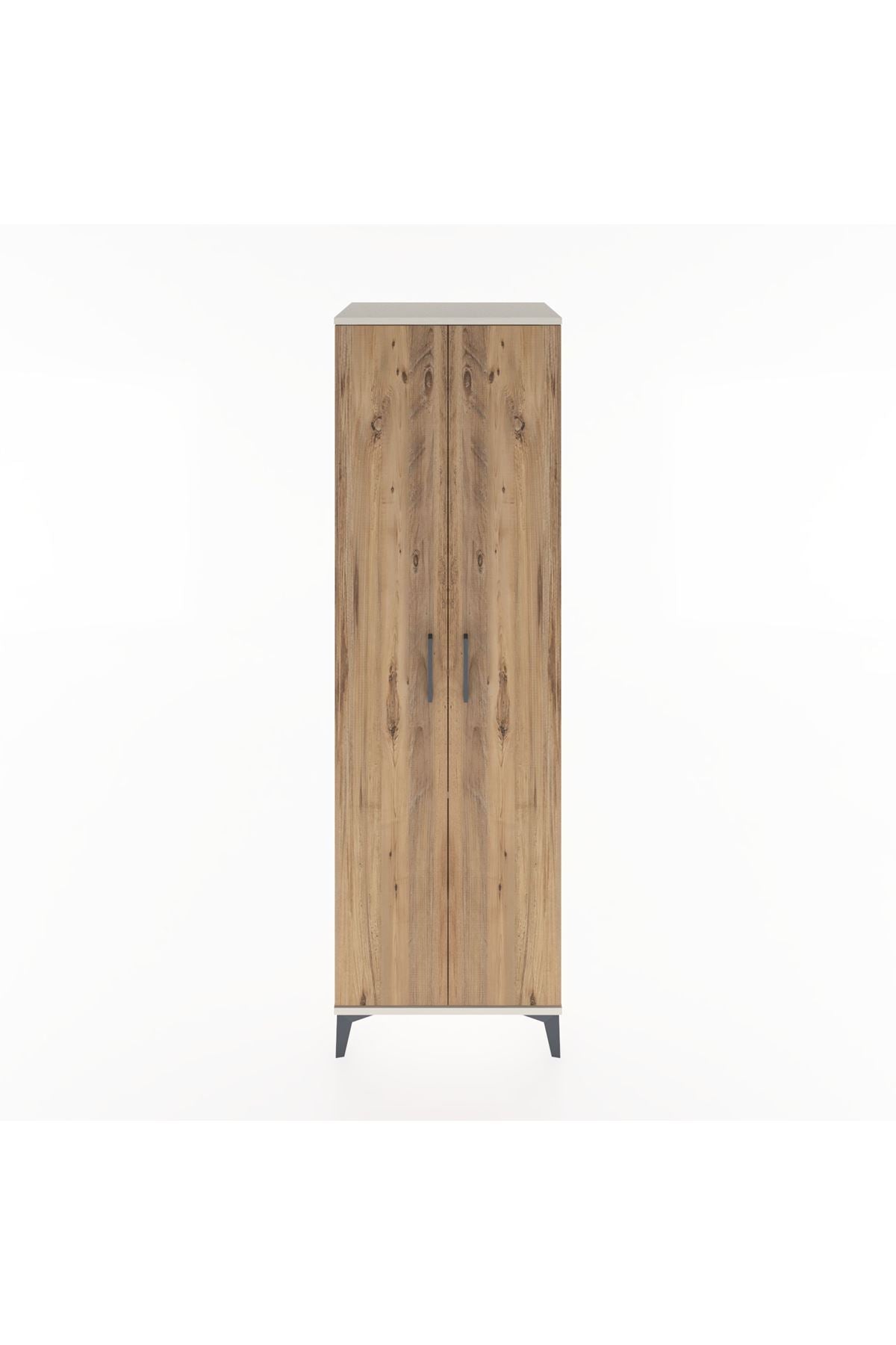 Hyperion Dolap 3 Raflı 2 Kapaklı Tek Askılı 60x44x195 Aytaşı-Çam