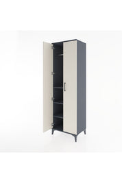 Hyperion Dolap 3 Raflı 2 Kapaklı Tek Askılı 60x44x195 Antrasit-Aytaşı