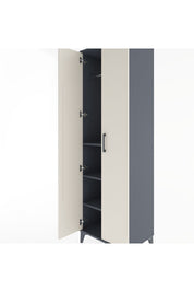 Hyperion Dolap 3 Raflı 2 Kapaklı Tek Askılı 60x44x195 Antrasit-Aytaşı