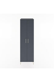 Hyperion Dolap 3 Raflı 2 Kapaklı Tek Askılı 60x44x195 Antrasit-Antrasit