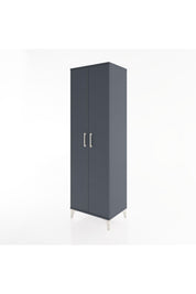 Hyperion Dolap 3 Raflı 2 Kapaklı Tek Askılı 60x44x195 Antrasit-Antrasit