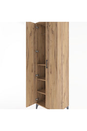 Hyperion Dolap 3 Raflı 2 Kapaklı Tek Askılı 60x44x195 Çam-Çam