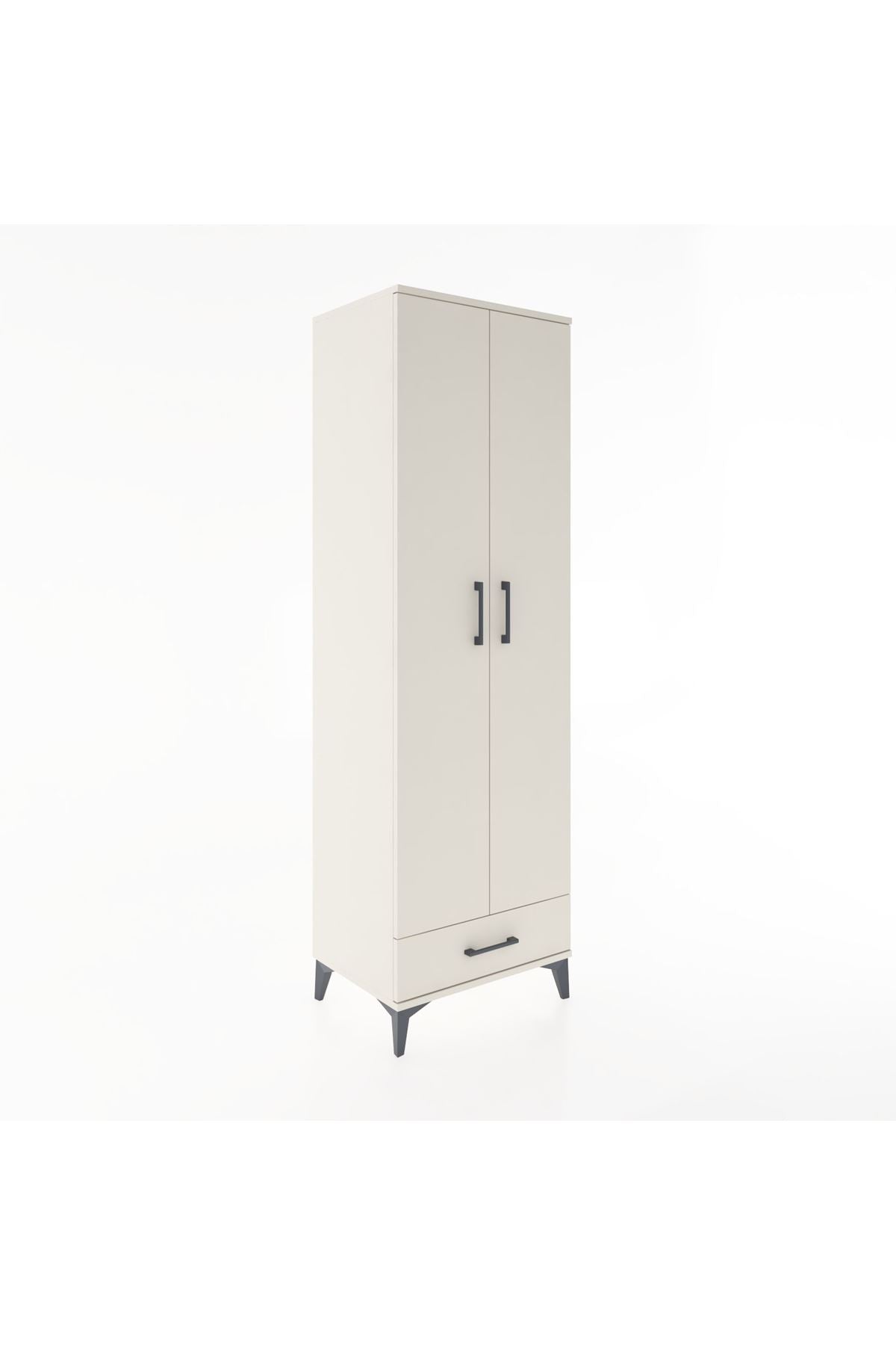 Hyperion Dolap 3 Raflı Tek Çekmeceli Tek Askılı 60x44x195 Aytaşı-Aytaşı