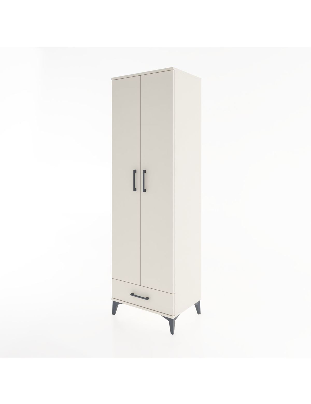 Hyperion Dolap 3 Raflı Tek Çekmeceli Tek Askılı 60x44x195 - S59M087V1B