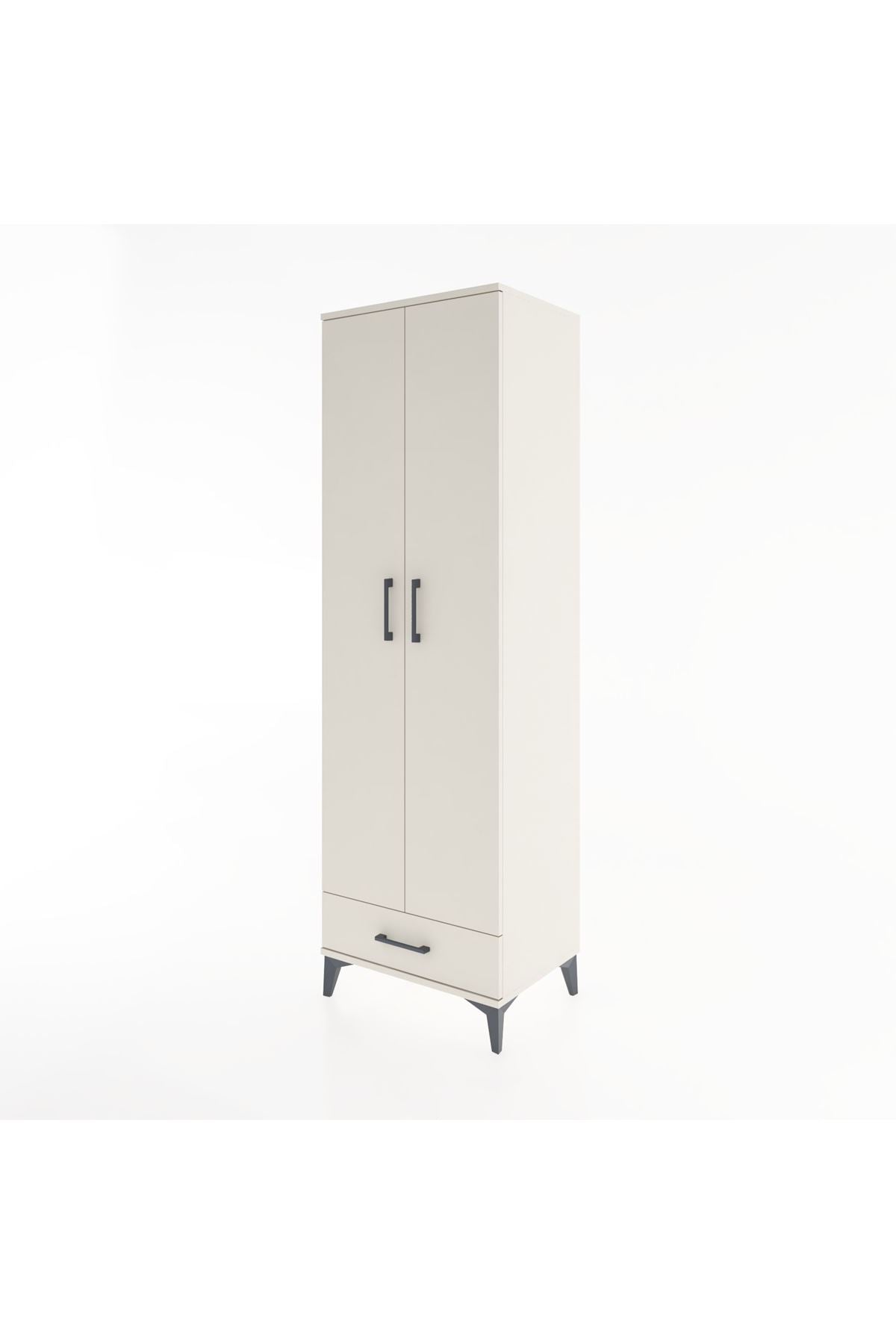 Hyperion Dolap 3 Raflı Tek Çekmeceli Tek Askılı 60x44x195 Aytaşı-Aytaşı
