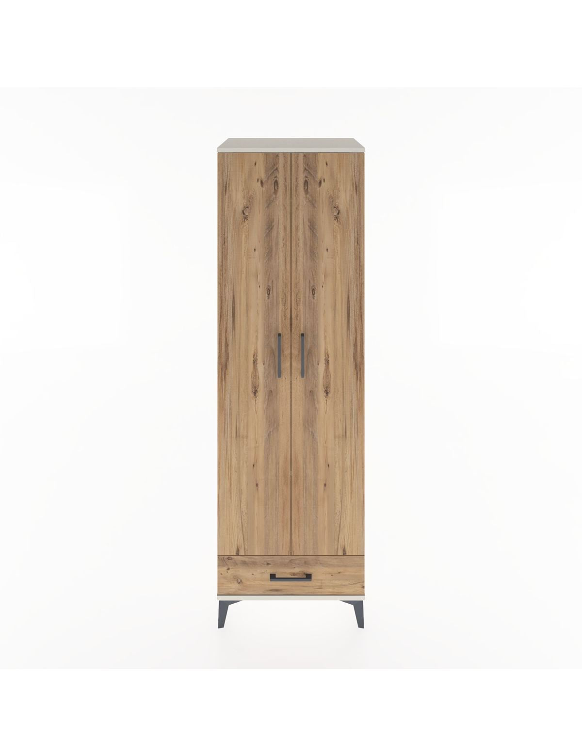 Hyperion Dolap 3 Raflı Tek Çekmeceli Tek Askılı 60x44x195 Aytaşı-Çam