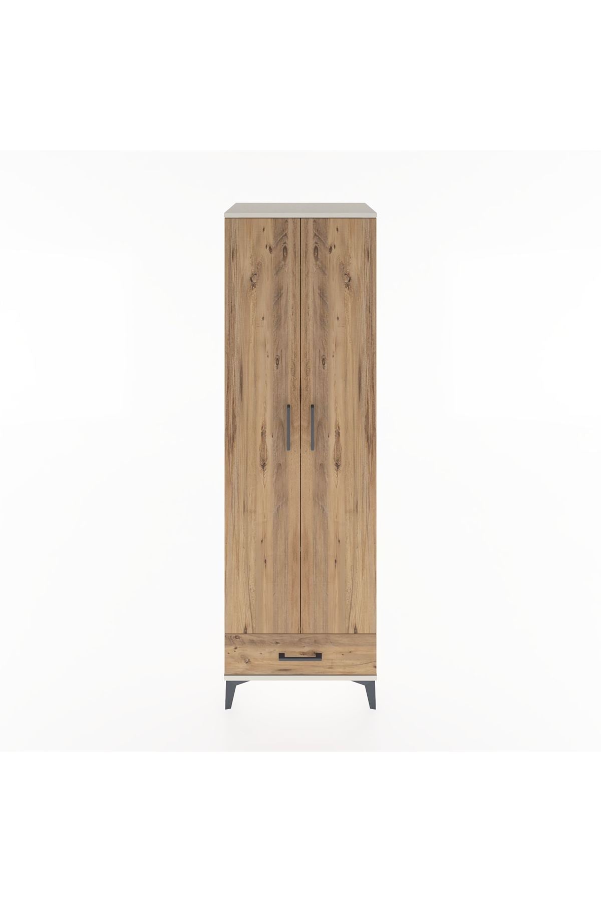 Hyperion Dolap 3 Raflı Tek Çekmeceli Tek Askılı 60x44x195 Aytaşı-Çam