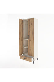 Hyperion Dolap 3 Raflı Tek Çekmeceli Tek Askılı 60x44x195 Aytaşı-Çam