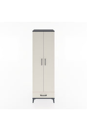 Hyperion Dolap 3 Raflı Tek Çekmeceli Tek Askılı 60x44x195 Antrasit-Aytaşı