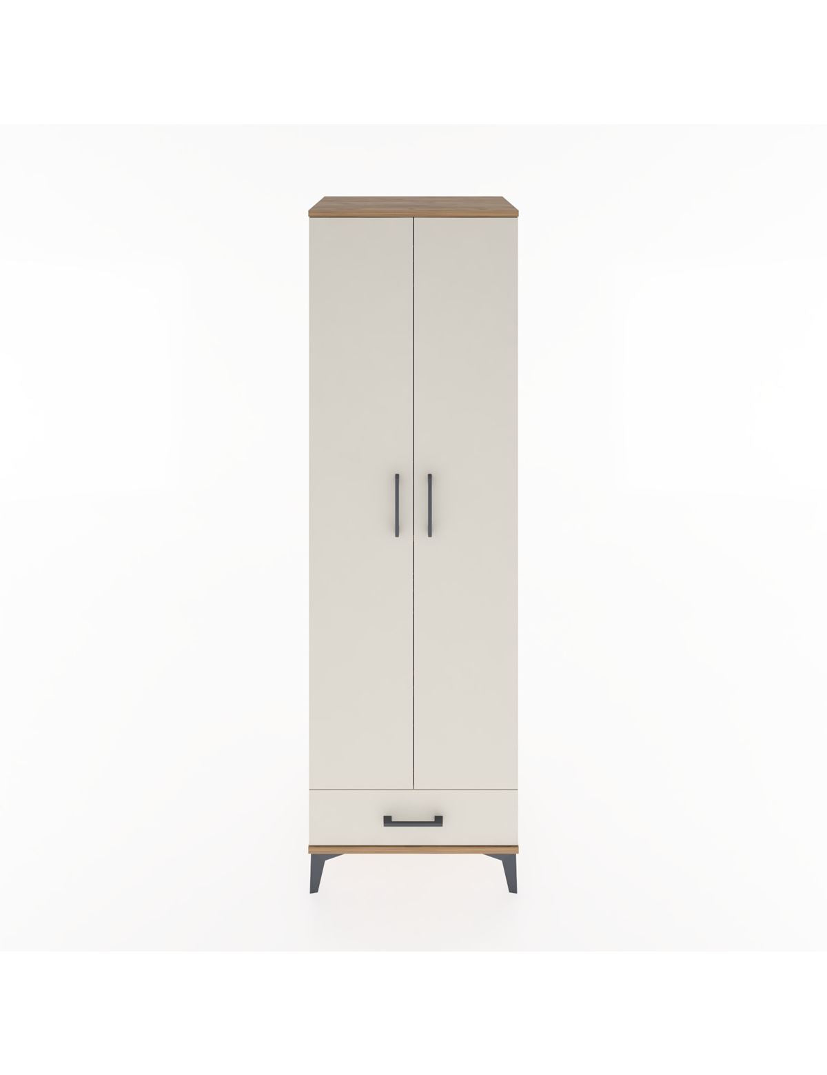 Hyperion Dolap 3 Raflı Tek Çekmeceli Tek Askılı 60x44x195 Çam-Aytaşı