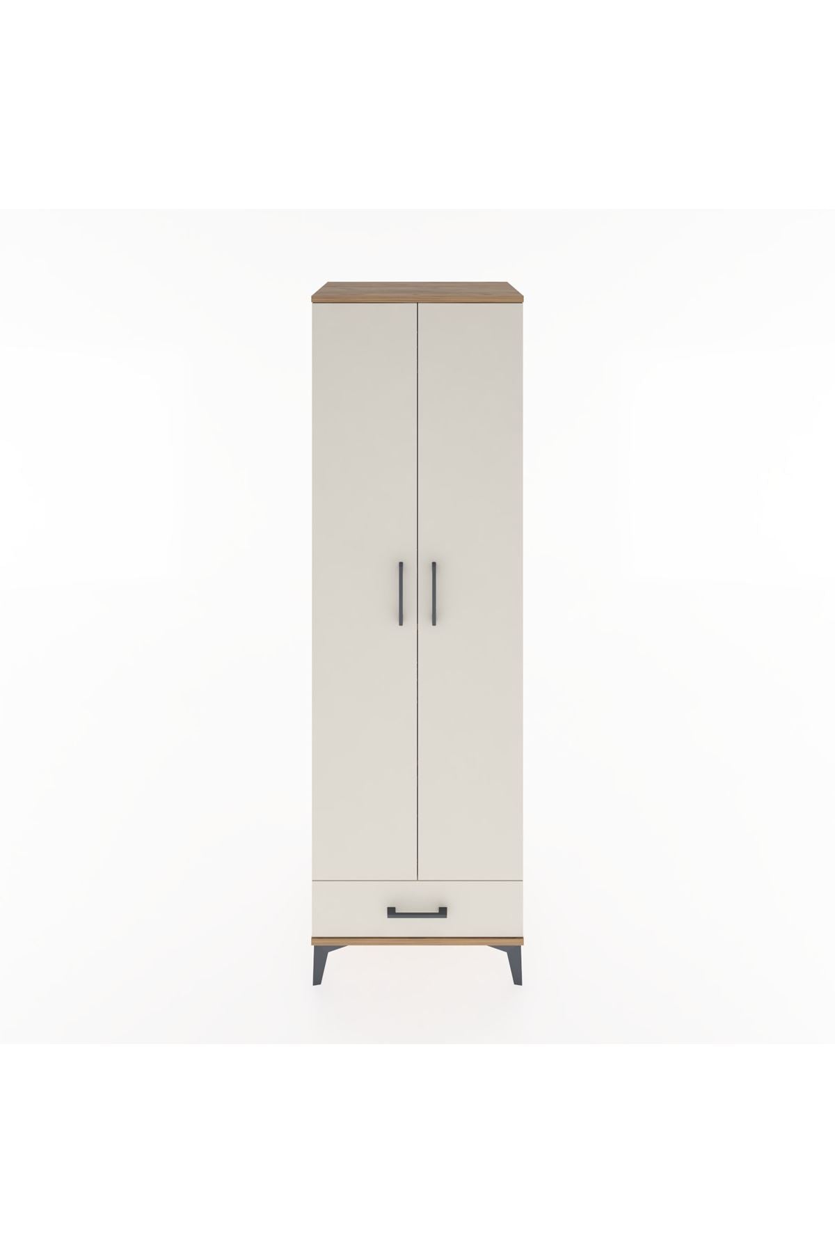 Hyperion Dolap 3 Raflı Tek Çekmeceli Tek Askılı 60x44x195 Çam-Aytaşı