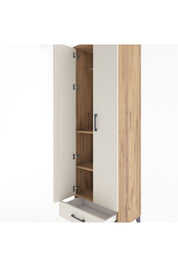 Hyperion Dolap 3 Raflı Tek Çekmeceli Tek Askılı 60x44x195 Çam-Aytaşı
