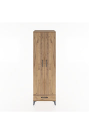 Hyperion Dolap 3 Raflı Tek Çekmeceli Tek Askılı 60x44x195 Çam-Çam