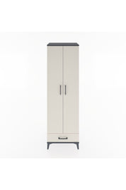 Hyperion Dolap 5 Raflı Tek Çekmeceli Tek Askılı 60x44x195 Antrasit-Aytaşı