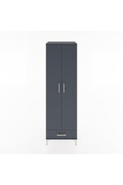 Hyperion Dolap 5 Raflı Tek Çekmeceli Tek Askılı 60x44x195 Antrasit-Antrasit