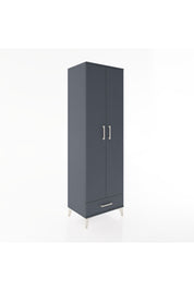 Hyperion Dolap 5 Raflı Tek Çekmeceli Tek Askılı 60x44x195 Antrasit-Antrasit