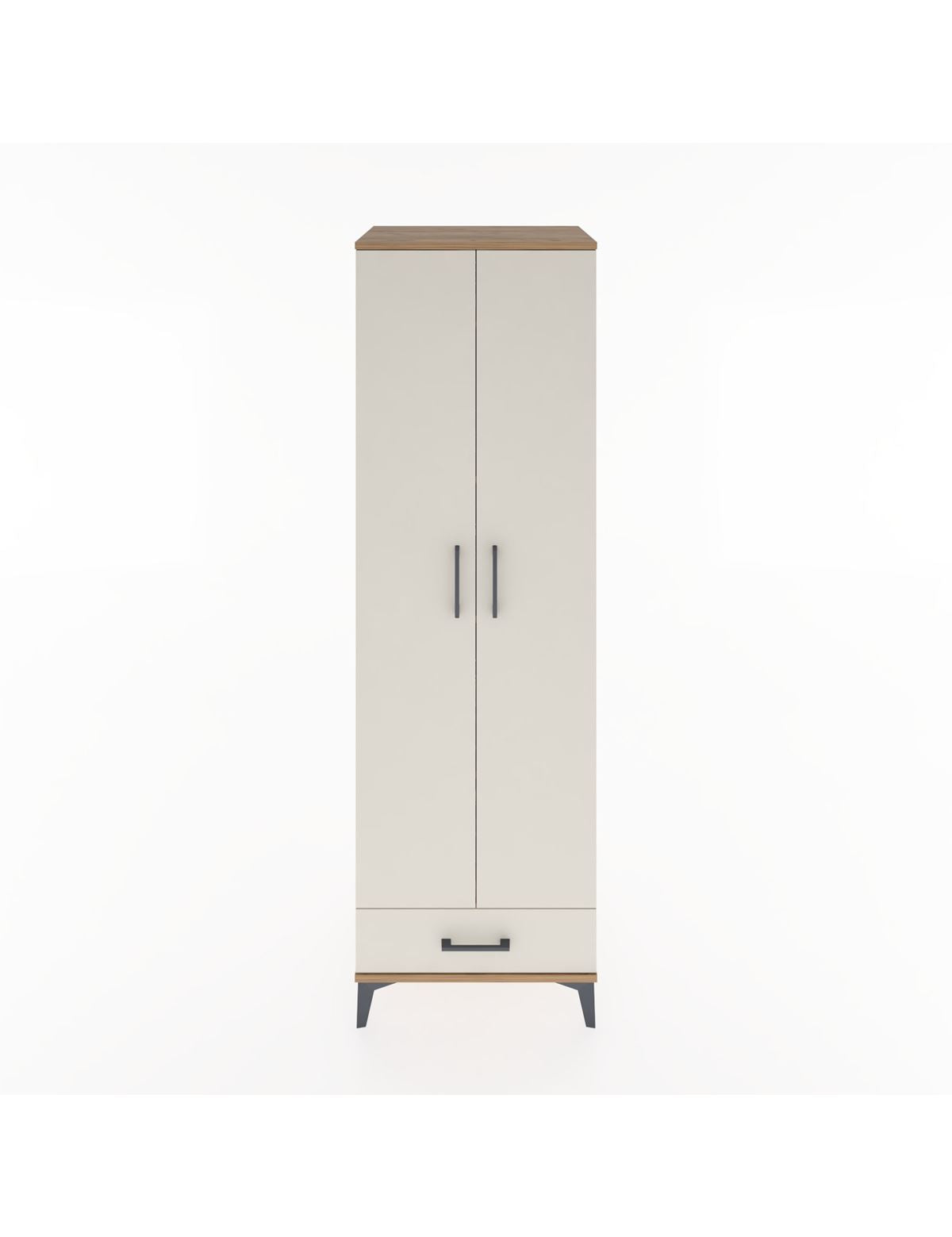 Hyperion Dolap 5 Raflı Tek Çekmeceli Tek Askılı 60x44x195 Çam-Aytaşı