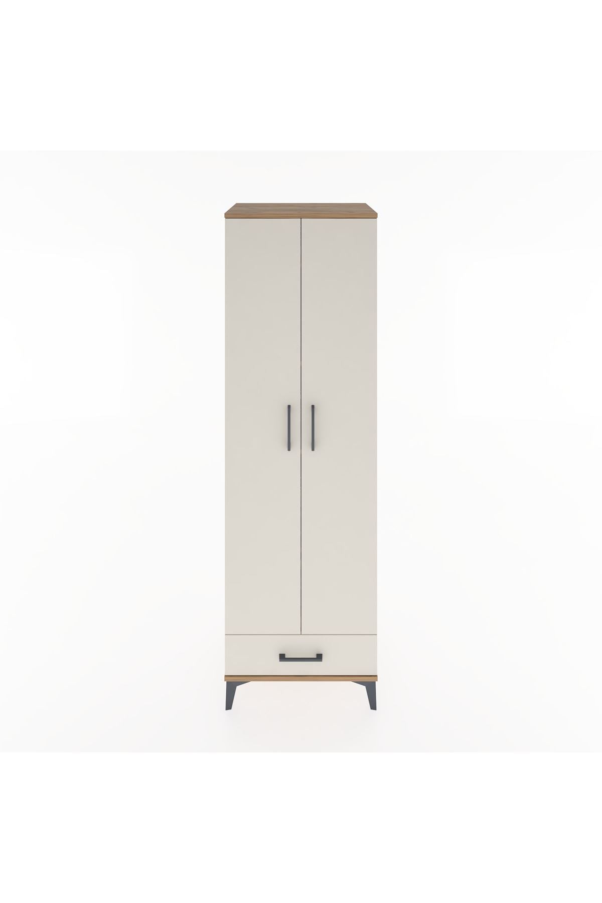 Hyperion Dolap 5 Raflı Tek Çekmeceli Tek Askılı 60x44x195 Çam-Aytaşı