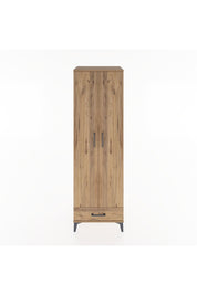 Hyperion Dolap 5 Raflı Tek Çekmeceli Tek Askılı 60x44x195 Çam-Çam