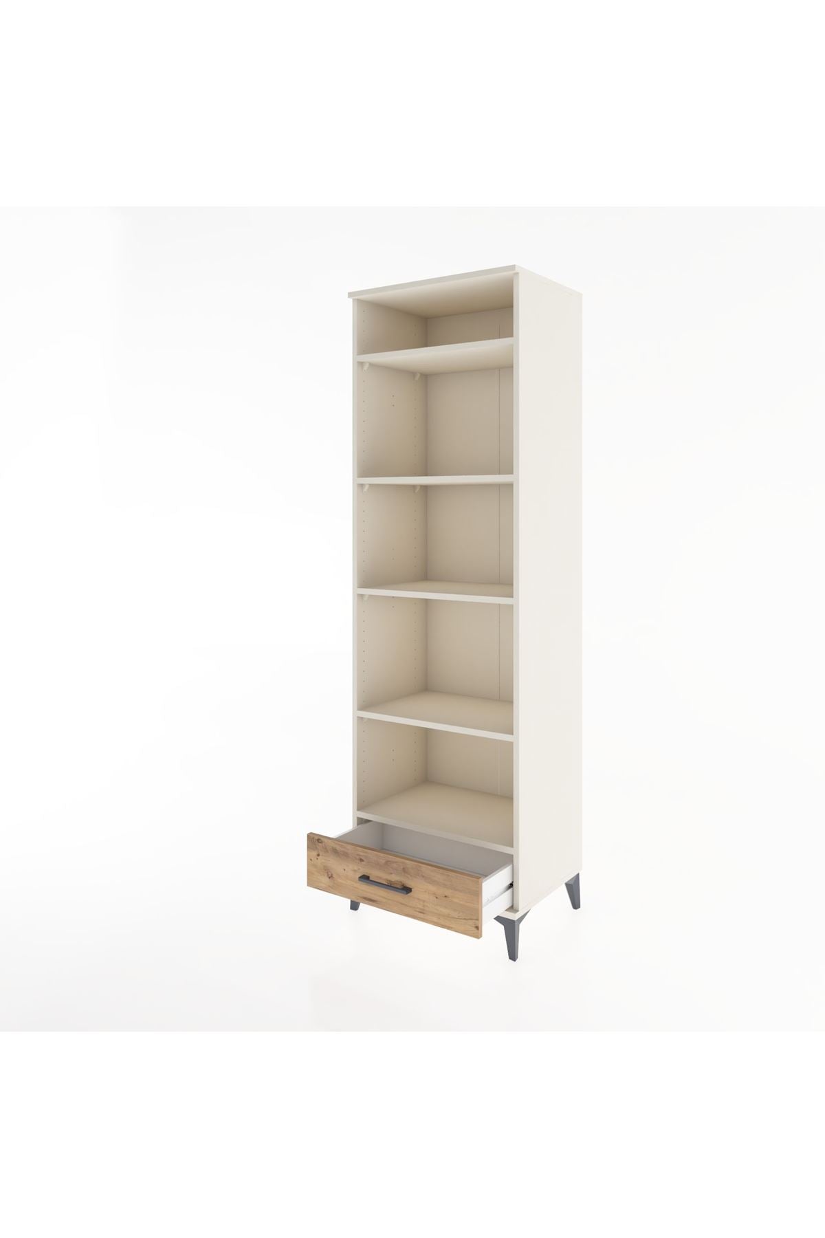 Hyperion Dolap 5 Raflı Tek Çekmeceli 60x44x195 Aytaşı-Çam