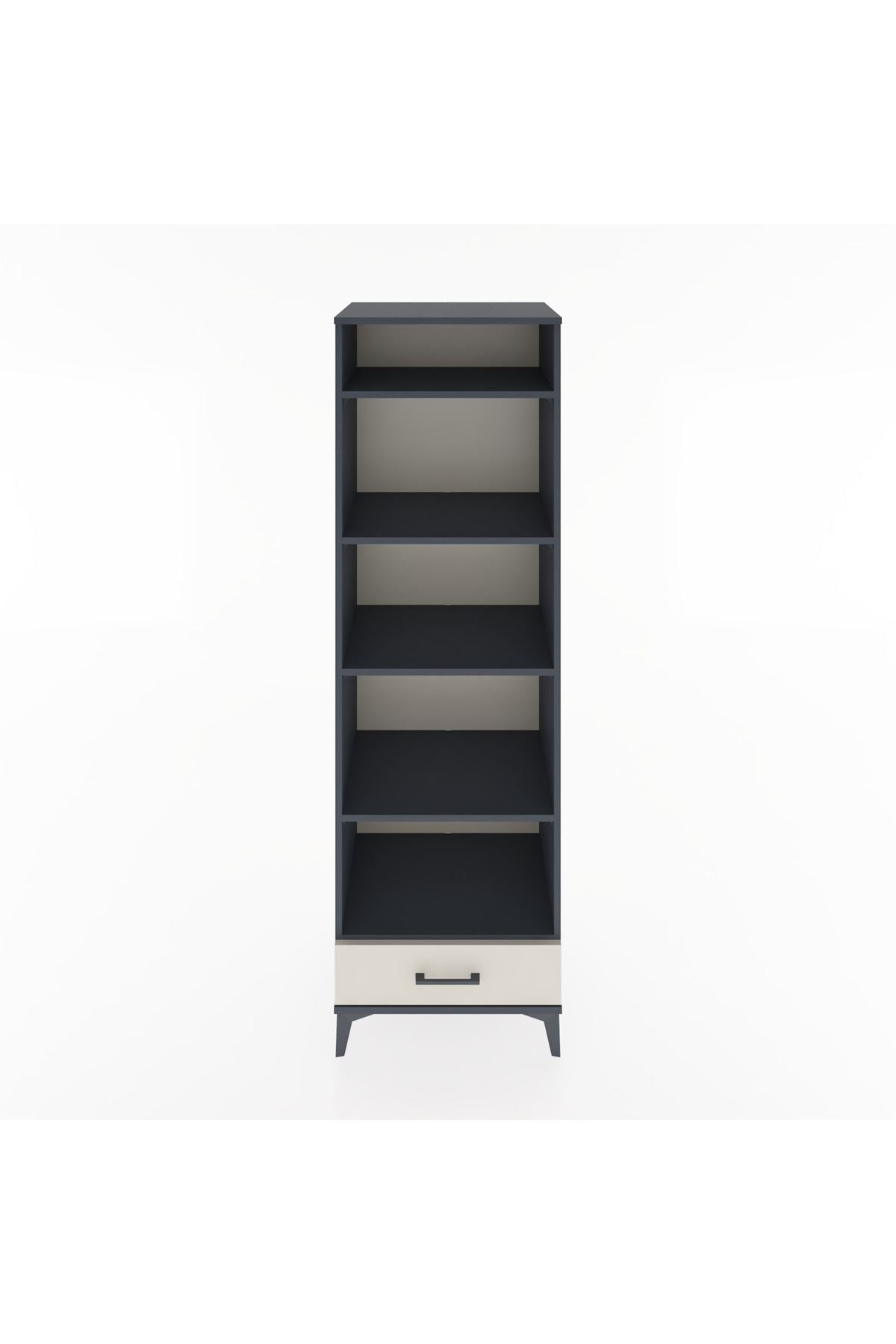 Hyperion Dolap 5 Raflı Tek Çekmeceli 60x44x195 Antrasit-Aytaşı