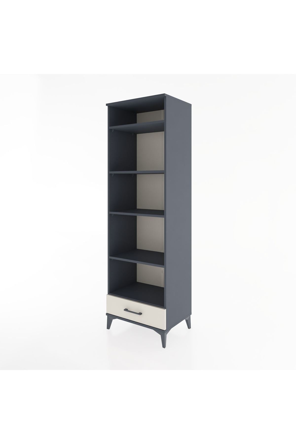 Hyperion Dolap 5 Raflı Tek Çekmeceli 60x44x195 Antrasit-Aytaşı