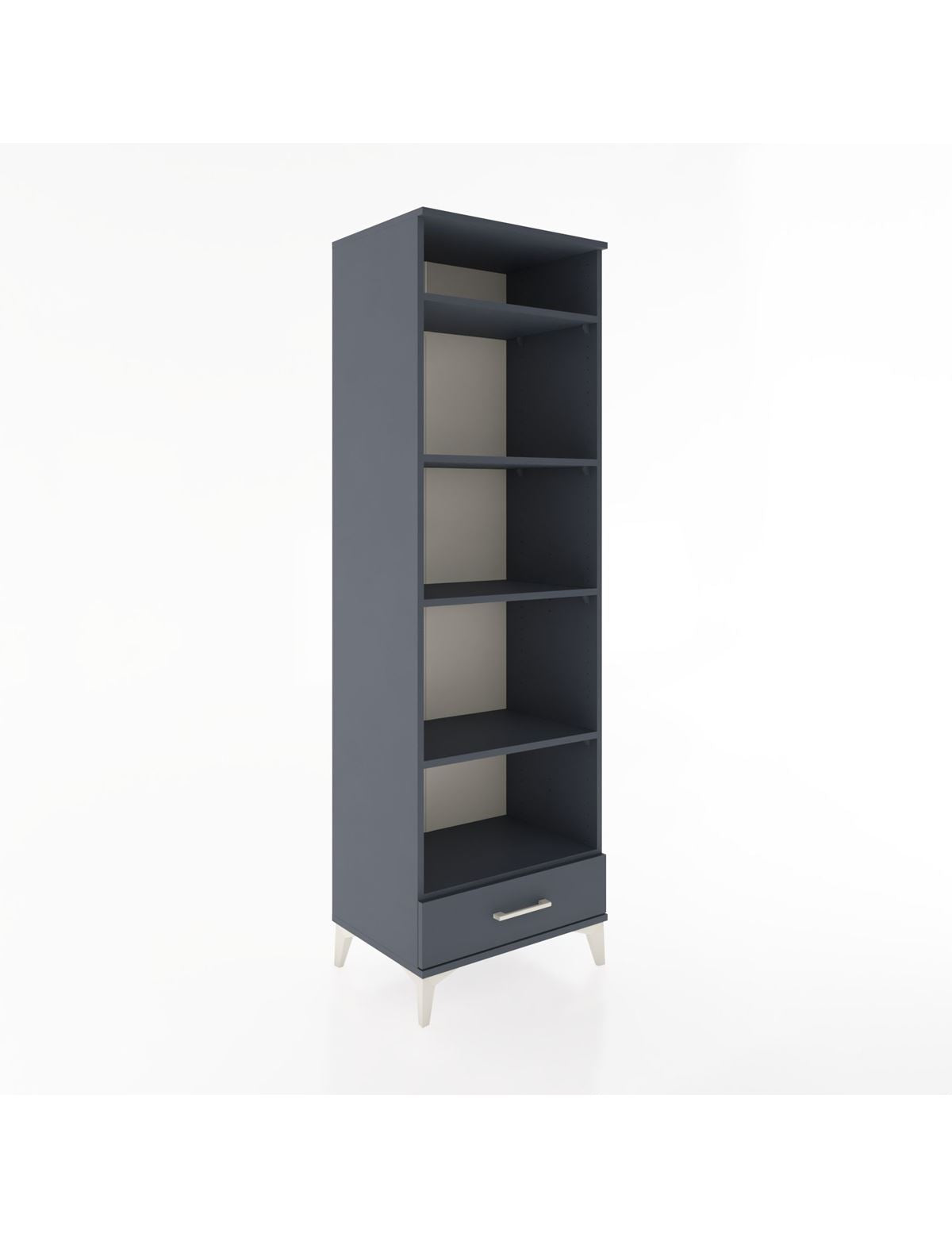 Hyperion Dolap 5 Raflı Tek Çekmeceli 60x44x195 Antrasit-Antrasit