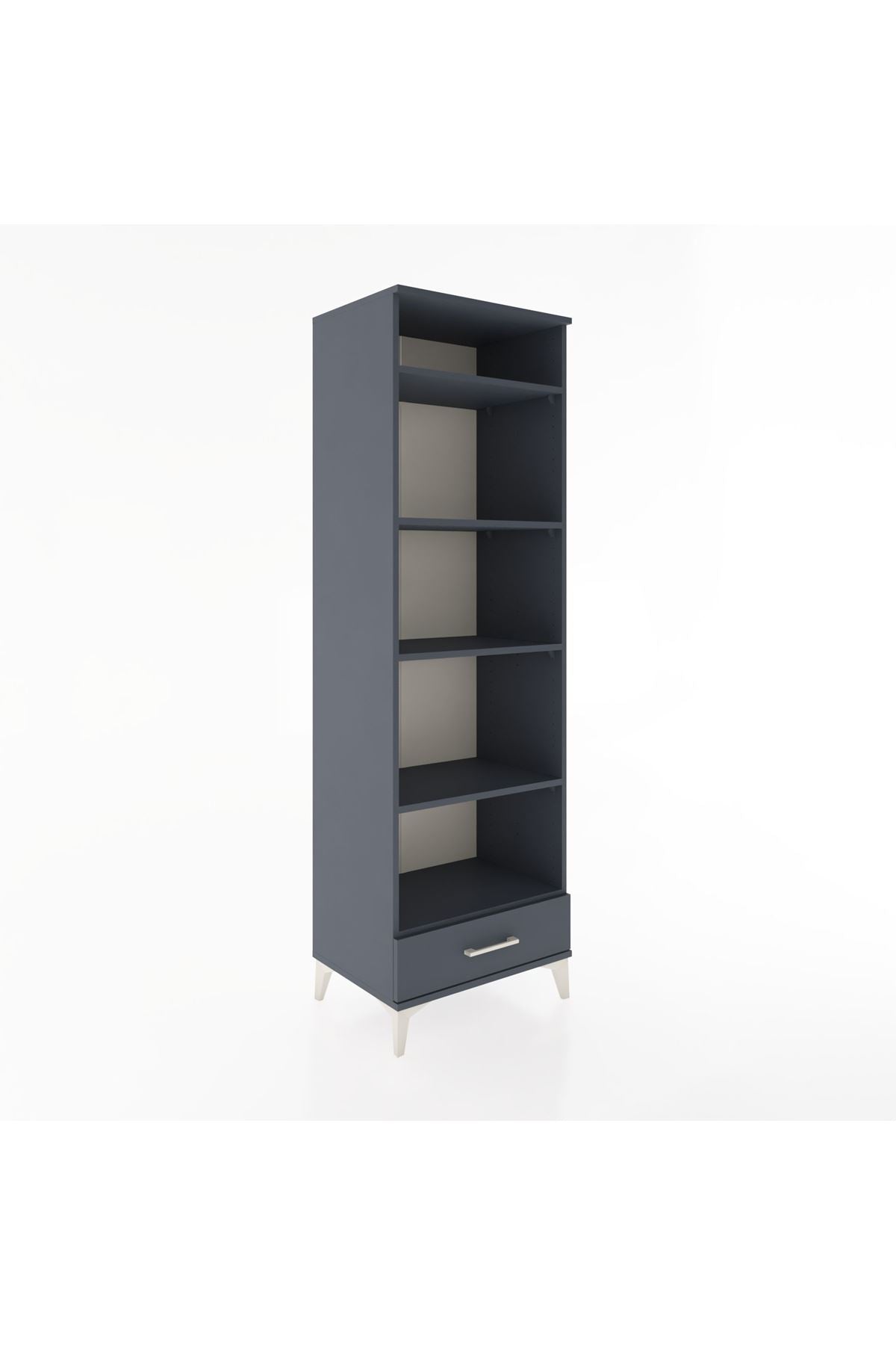 Hyperion Dolap 5 Raflı Tek Çekmeceli 60x44x195 Antrasit-Antrasit