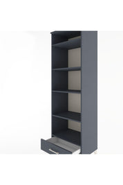 Hyperion Dolap 5 Raflı Tek Çekmeceli 60x44x195 Antrasit-Antrasit
