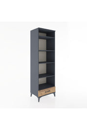 Hyperion Dolap 5 Raflı Tek Çekmeceli 60x44x195 Antrasit-Çam