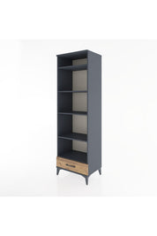 Hyperion Dolap 5 Raflı Tek Çekmeceli 60x44x195 Antrasit-Çam