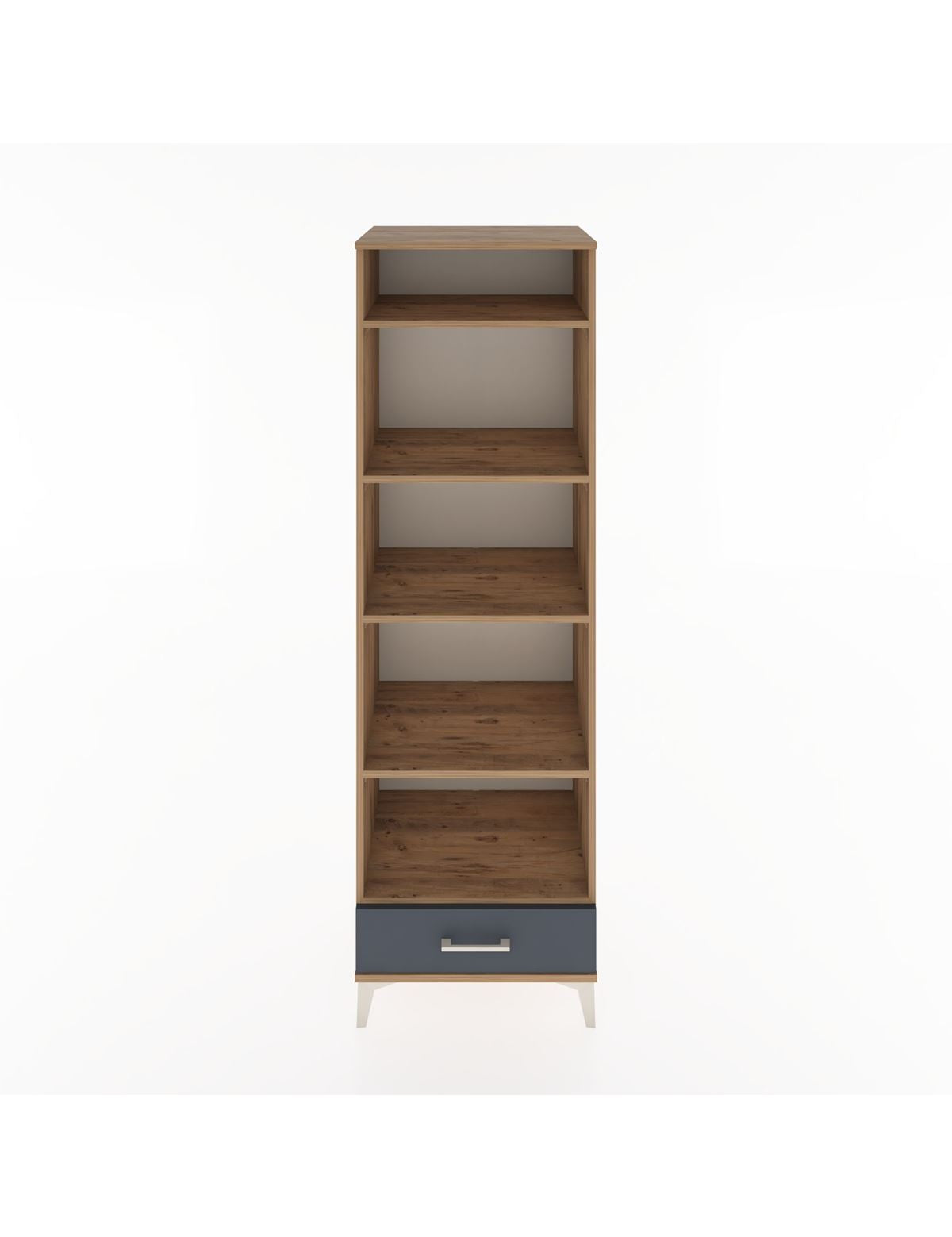 Hyperion Dolap 5 Raflı Tek Çekmeceli 60x44x195 Çam-Antrasit