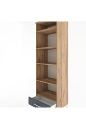 Hyperion Dolap 5 Raflı Tek Çekmeceli 60x44x195 Çam-Antrasit