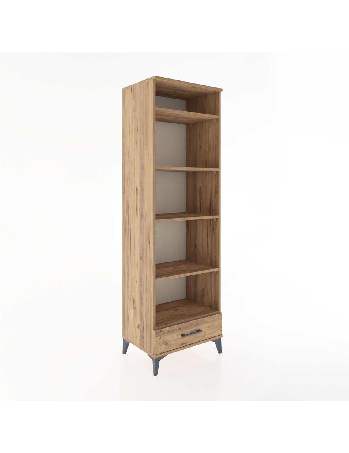 Hyperion Dolap 5 Raflı Tek Çekmeceli 60x44x195 Çam-Çam