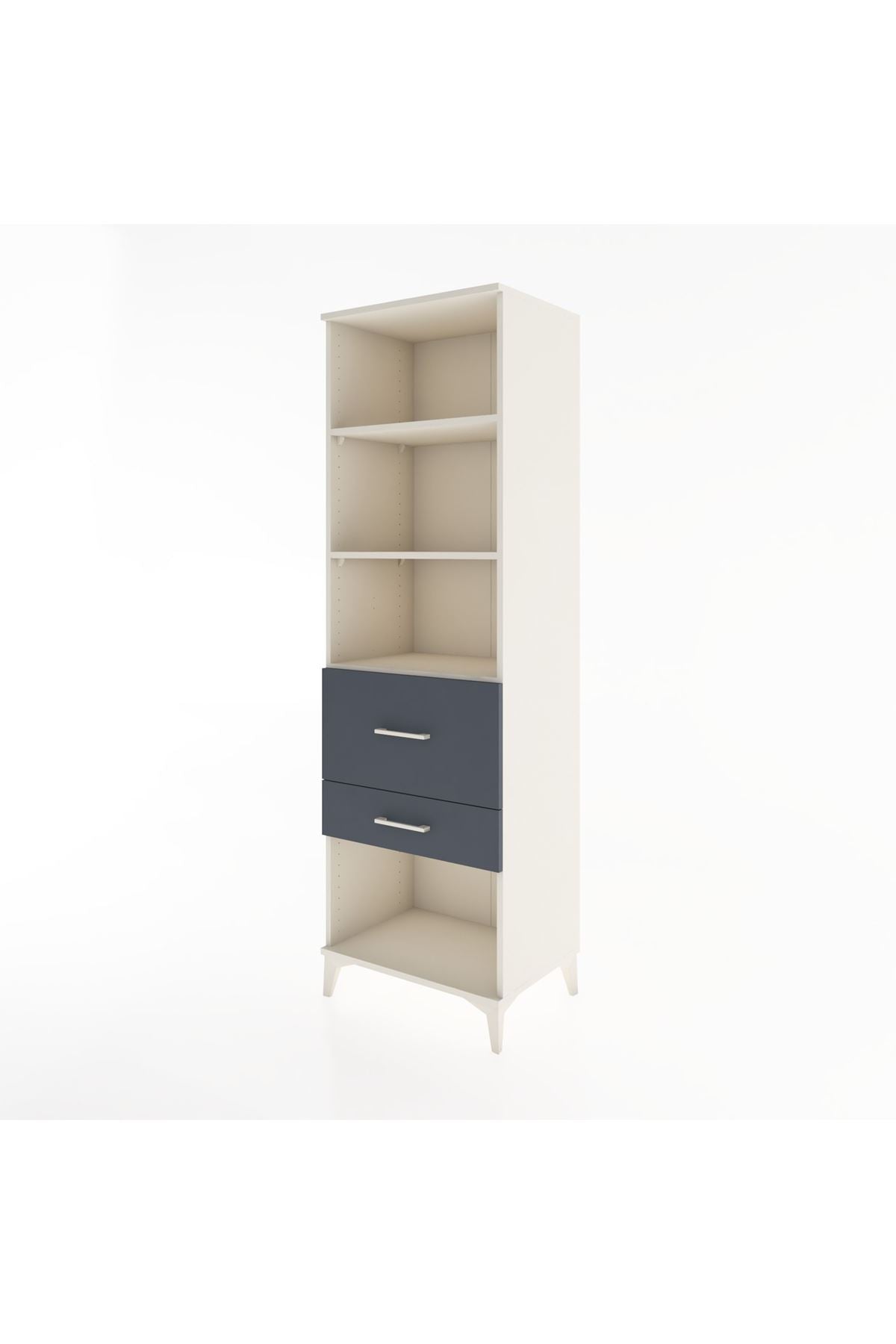 Hyperion Dolap 3 Raflı 2 Çekmeceli 60x44x195 Aytaşı-Antrasit