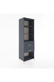 Hyperion Dolap 3 Raflı 2 Çekmeceli 60x44x195 Antrasit-Antrasit