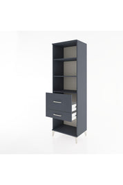 Hyperion Dolap 3 Raflı 2 Çekmeceli 60x44x195 Antrasit-Antrasit