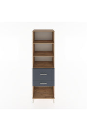 Hyperion Dolap 3 Raflı 2 Çekmeceli 60x44x195 Çam-Antrasit