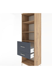 Hyperion Dolap 3 Raflı 2 Çekmeceli 60x44x195 Çam-Antrasit