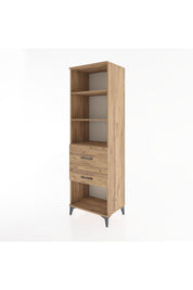 Hyperion Dolap 3 Raflı 2 Çekmeceli 60x44x195 Çam-Çam