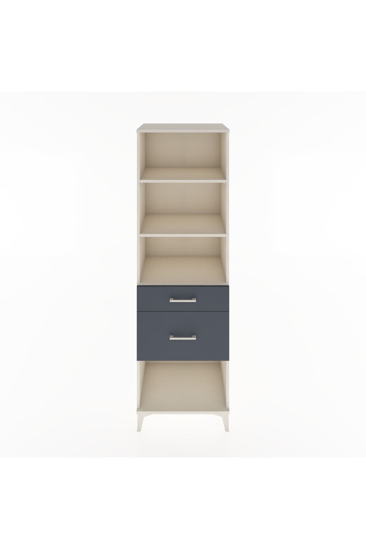 Hyperion Dolap 3 Raflı 2 Çekmeceli 60x44x195 Aytaşı-Antrasit