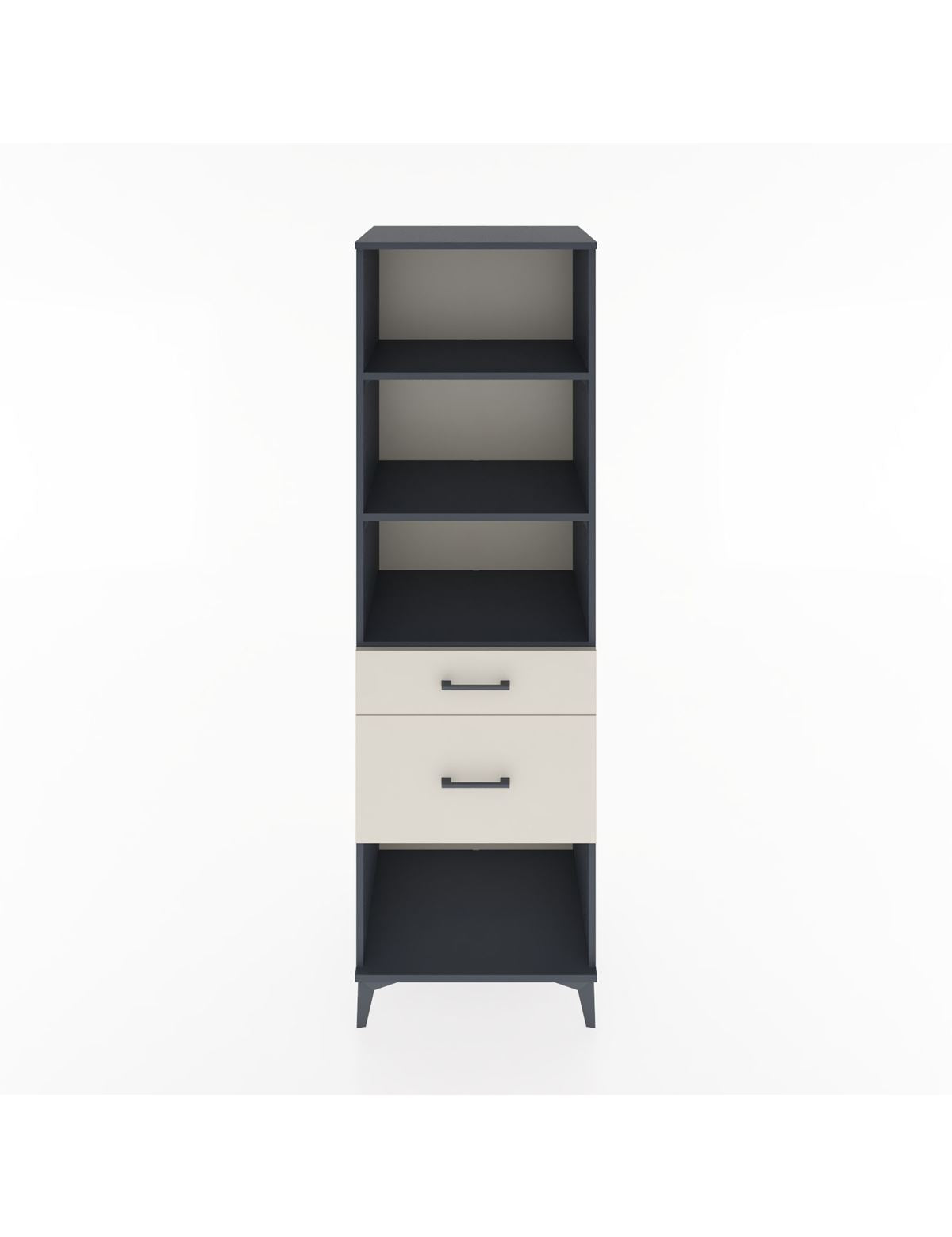 Hyperion Dolap 3 Raflı 2 Çekmeceli 60x44x195 Antrasit-Aytaşı