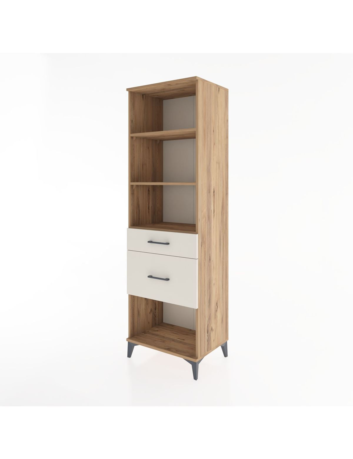 Hyperion Dolap 3 Raflı 2 Çekmeceli 60x44x195 - S59M091V7B